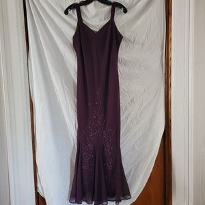 Purple evening gown